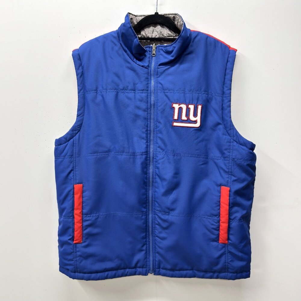 New York‎ Giants Men's Sz XL, NFL G-III Reversible Quilted Lightweight Vest Zip